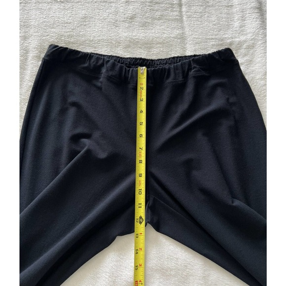 NWT $89 Coldwater Creek Sz 14 Black Pull On Casual Rayon Stretch Slim Leg Pants - Picture 11 of 12
